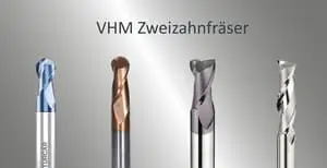 VHM Zwezahnfräser mit verschiedenen Ausführungen, Längen und Beschichtung - perfekt für jede Anwendung!